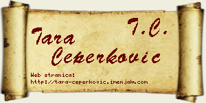 Tara Čeperković vizit kartica